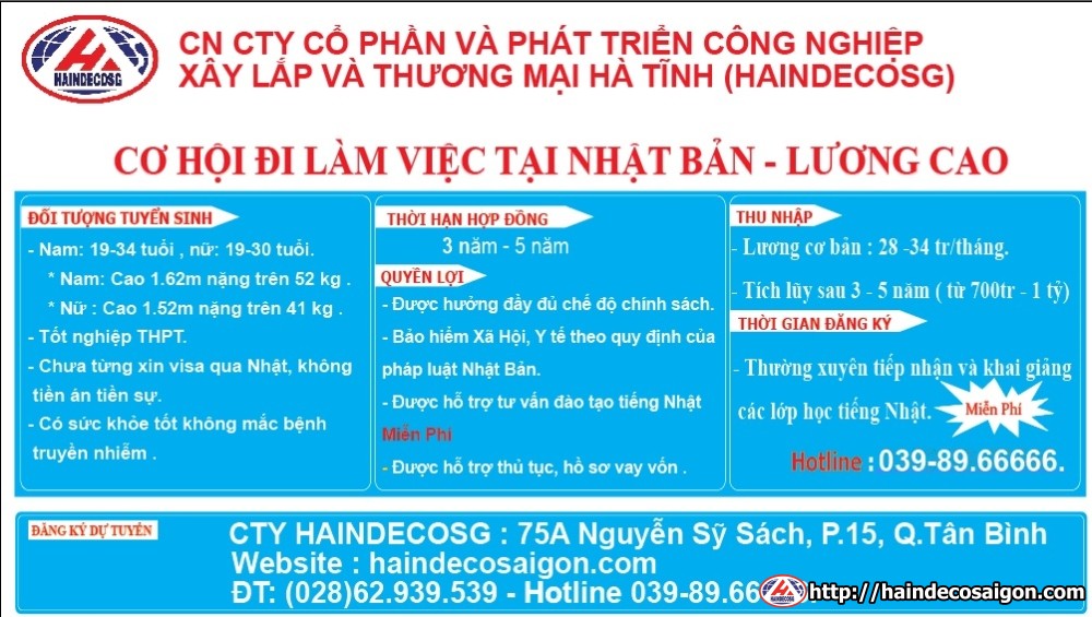 Haindeco Saigon giải đáp câu hỏi Xuất khẩu lao động